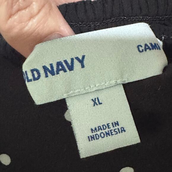 Old Navy Women's Cami Midi Dress Black & White Polka Dot Side Pockets X-Large - Picture 4 of 5